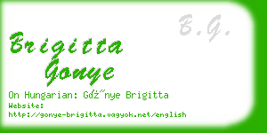 brigitta gonye business card